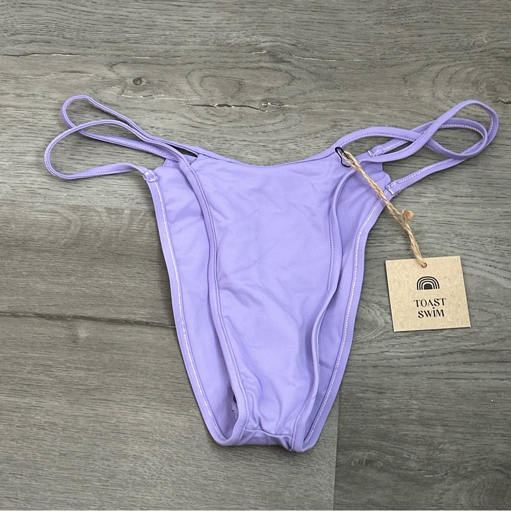 NWT Toast Swim Purple Cut Out Bikini Bottoms‎ Size xs Womens